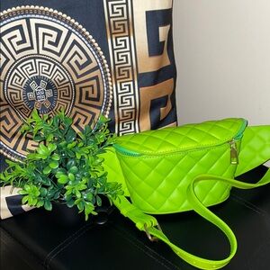Lime Green Quilted Women's Bag